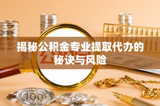 贵南揭秘公积金专业提取代办的秘诀与风险