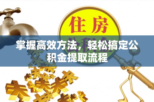 贵南掌握高效方法，轻松搞定公积金提取流程